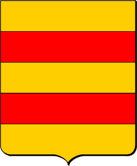 Burel� d'or et de gueules