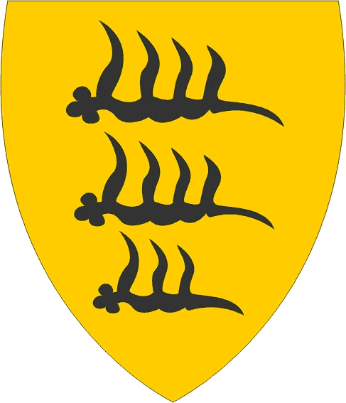 D'or, � trois demi ramures de cerf de sable