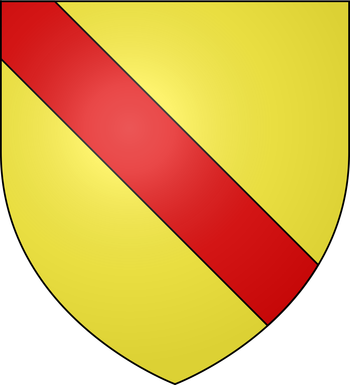D'or � la bande de gueules
