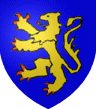 D'azur au lion d'or arm� et lampass� de gueules