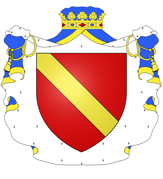 De gueules � la bande d'or.