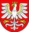 De gueules � l'aigle d'argent aux ailes charg�es d'un croissant d'or aux extr�mit�s fleuronn�es