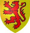 D'or, au lion de gueules, arm� et lampass� d'azur