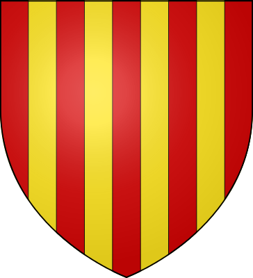 De gueules � quatre pales d'or.