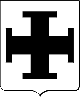 D'argent, � la croix potenc�e de sable