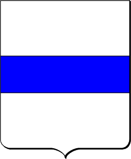 D'argent, � la fasce d'azur