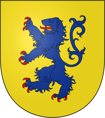 D'or au lion de gueules arm� et lampass� de gueules.