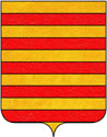 Burel� d'or et de gueules