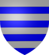 Burel� d'argent et d'azur de huit pi�ces