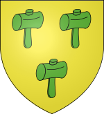 D'or � trois maillets de sinople