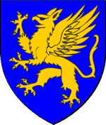 D'azur, au griffon d'or.