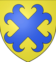 D'or au sautoir ancr� d'azur.