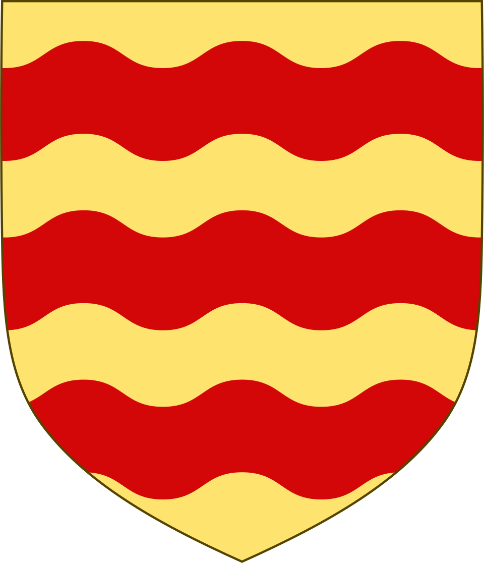 D'or au trois barres ond�es de gueules.