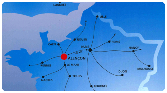 alencon carte de france