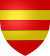 De gueules  deux fasces d'or.