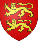 De gueules � deux l�opards d'or, avec couronne de baron.